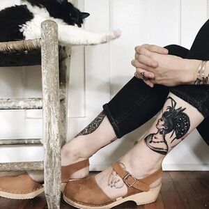 Lotta from Stockholm Low Wood Brown Clogs in Oiled Nubuck, sz 38